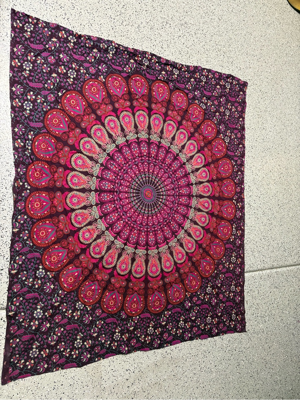 Bohemian Mandala Tapestry - Pink Purple